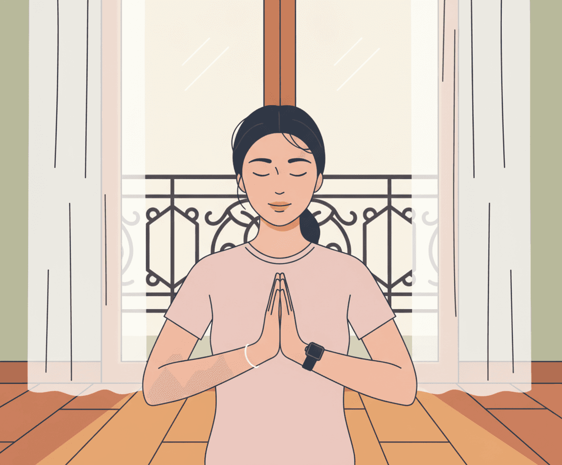 Stuhl-Yoga im Büro: Pitta-Ausgleich in der Mittagspause für gestresste Berufstätige